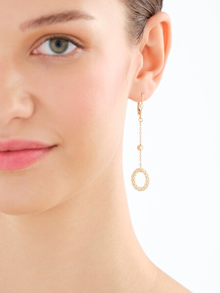 Złote kolczyki, bransoletka i naszyjnik  - komplet