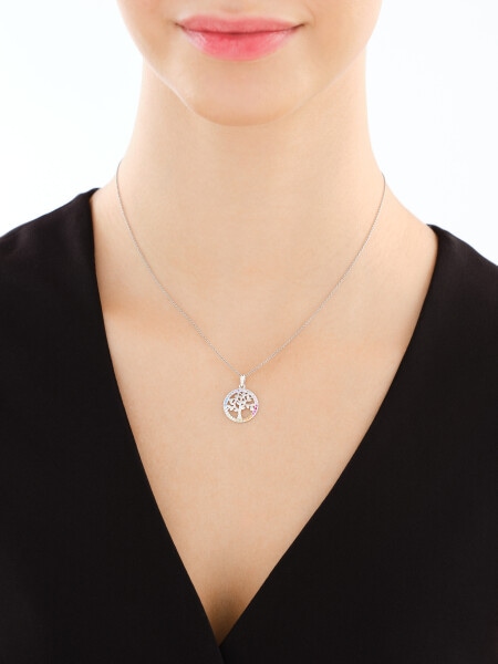 Zawieszka srebrna z cyrkoniami - drzewa