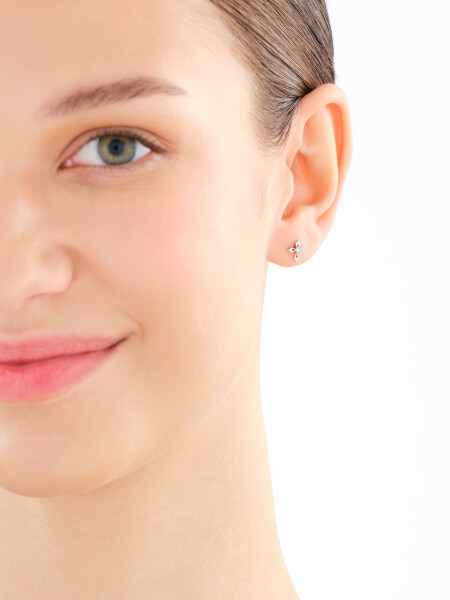 Stříbrné náušnice se zirkony - kříže