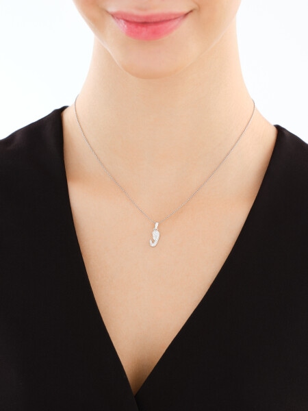 Zawieszka srebrna z cyrkoniami - medalik Matka Boska