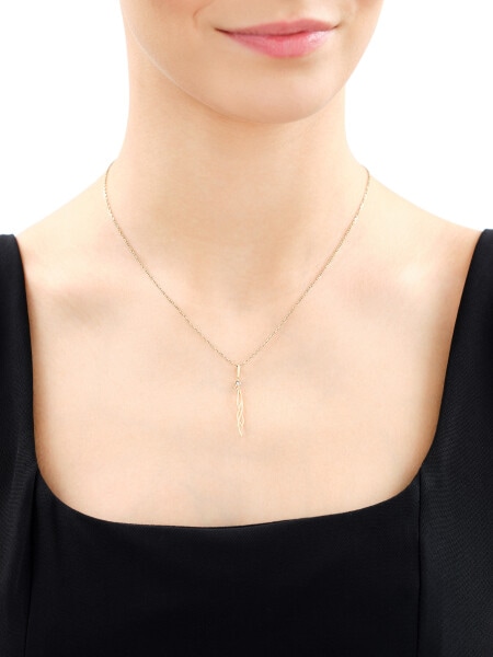 Přívěsek ze žlutého a bílého zlata s diamantem - 0,003 ct - ryzost 585