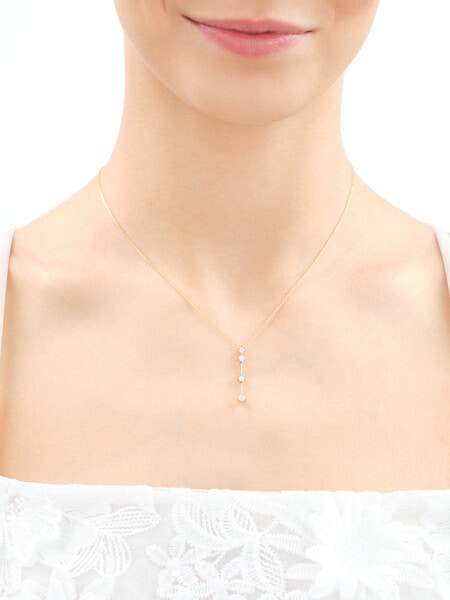 Zlatý náhrdelník s brilianty - 0,27 ct - ryzost 585