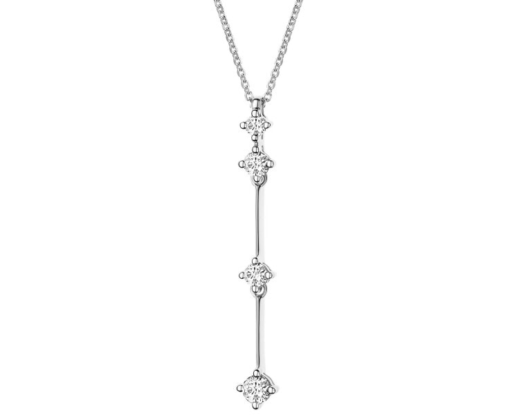 Náhrdelník z bílého zlata s brilianty - 0,27 ct - ryzost 585