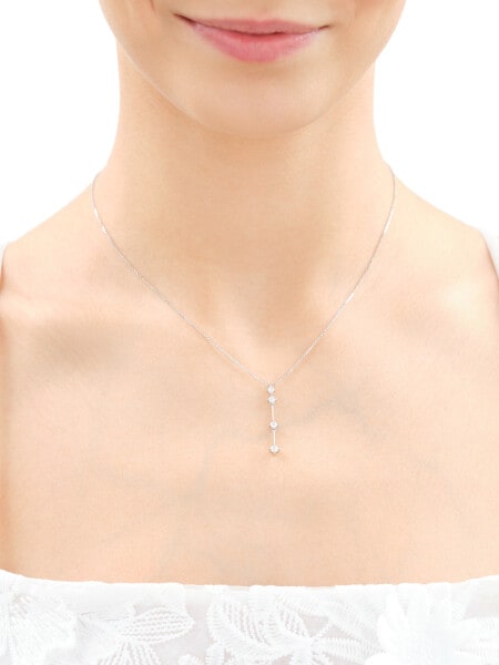 Náhrdelník z bílého zlata s brilianty - 0,27 ct - ryzost 585