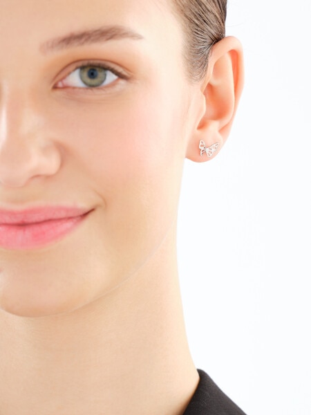 Kolczyki srebrne - motyle