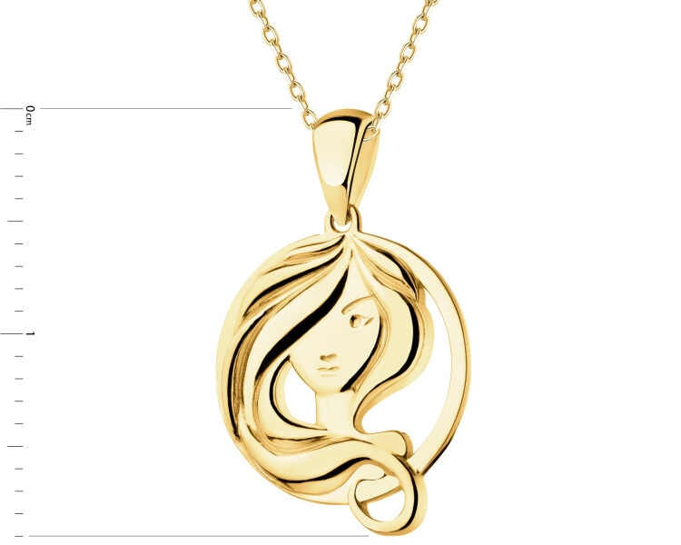 Złota zawieszka - Panna