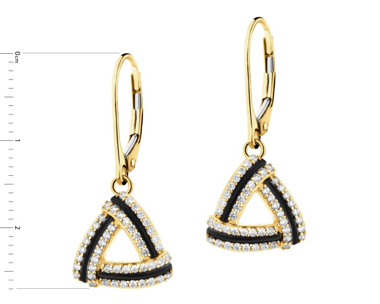 Zlaté náušnice se zirkony