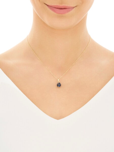 Złoty naszyjnik z lapisem - kulka