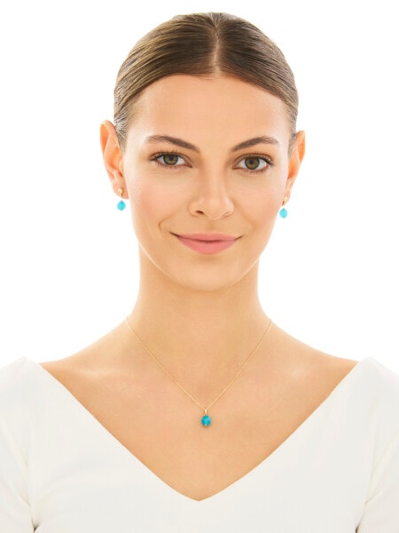 Złote kolczyki z chalcedonami - kulki