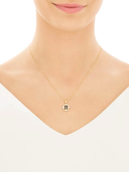 Zlatý přívěsek se zirkony