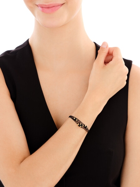 Náramek se pozlacenými stříbrnými prvky a broušeným sklem - kuličky