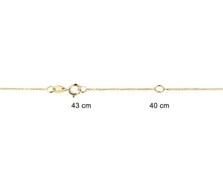 Zlatý náhrdelník s diamanty - srdce - 0,02 ct - ryzost 585