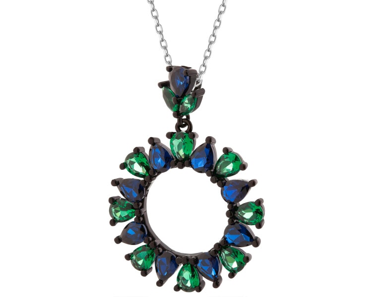 Stříbrný přívěsek se zirkony