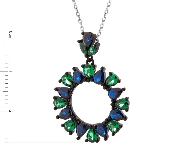 Stříbrný přívěsek se zirkony