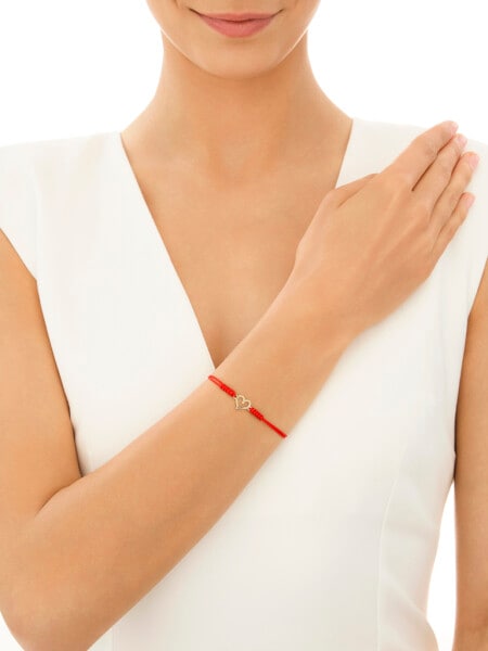 Bransoletka z elementem z żółtego złota - serce