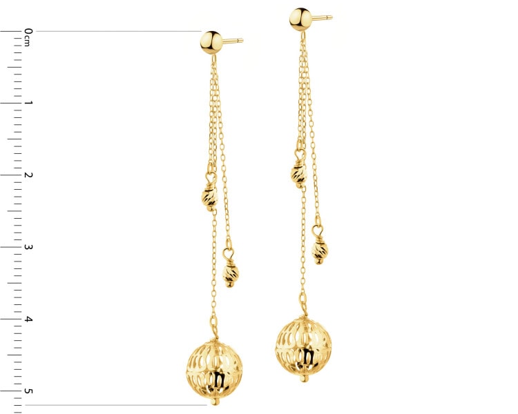 Złote kolczyki - kulki