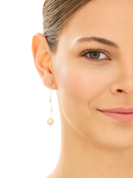 Złote kolczyki - kulki