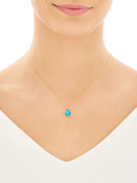 Złoty naszyjnik z chalcedonem - kulka