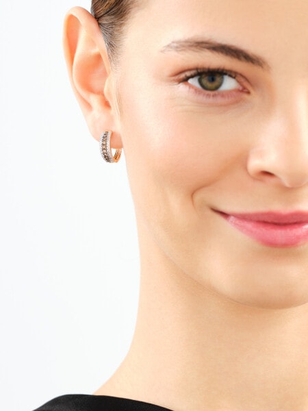 Kolczyki z żółtego złota z diamentami - koła - 0,71 ct - próba 585