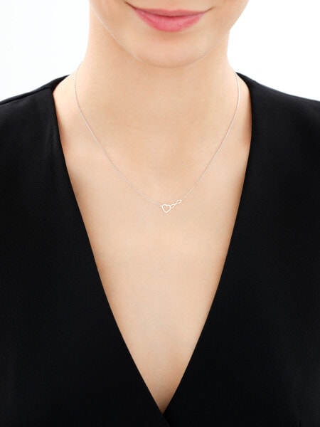 Zlatý náramek a náhrdelník - souprava - nekonečno, srdce