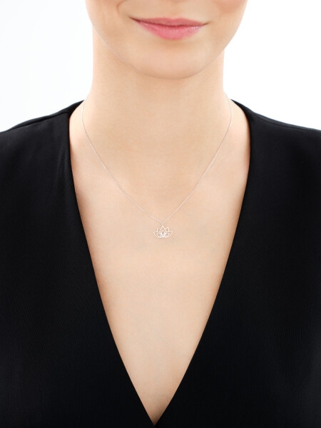 Zlatý náramek a náhrdelník - souprava - lotosový květ