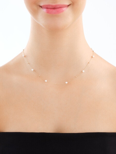 Złoty naszyjnik z perłami