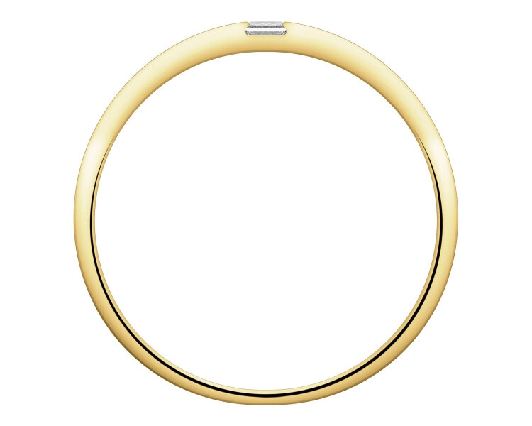 Zlatý prsten s diamantem - 0,05 ct - ryzost 585