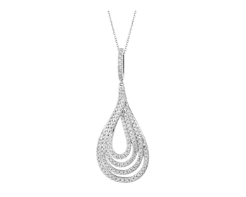 Přívěsek z bílého zlata s brilianty - 0,79 ct - ryzost 585
