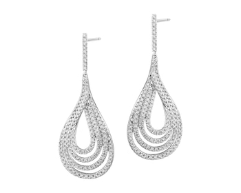 Náušnice z bílého zlata s brilianty - 1,01 ct - ryzost 585