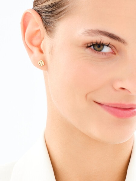 Złote kolczyki - kwadraty