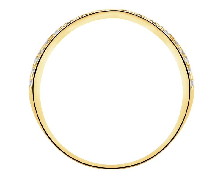 Złoty pierścionek z cyrkoniami