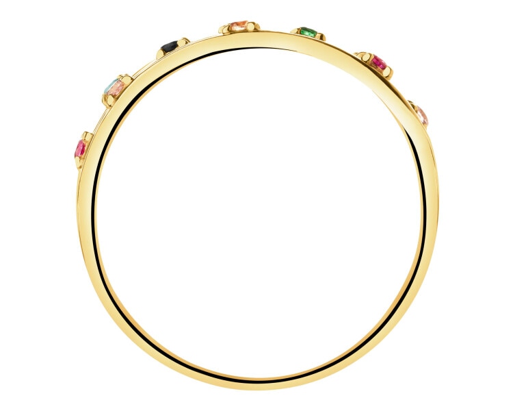 Zlatý prsten se zirkony