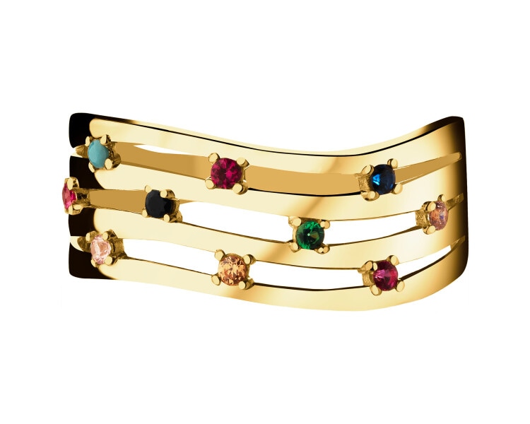 Zlatý prsten se zirkony