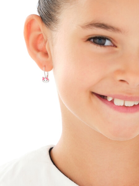 Stříbrné náušnice se smaltem - kočky