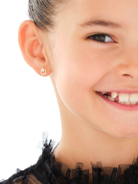 Złote kolczyki - kwiaty