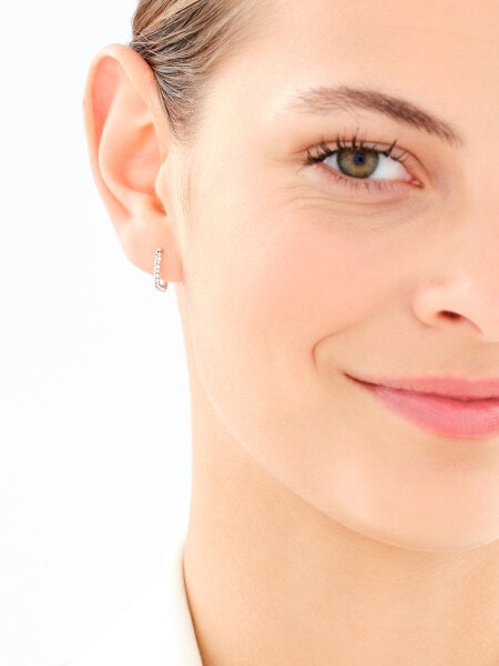 Złote kolczyki, szkło szlifowane