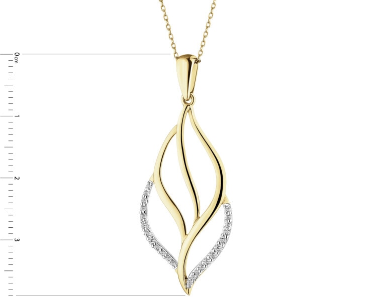 Zlatý přívěsek s brilianty - 0,15 ct - ryzost 585