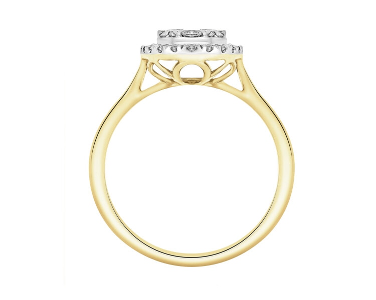 Zlatý prsten s brilianty - 0,75 ct - ryzost 585