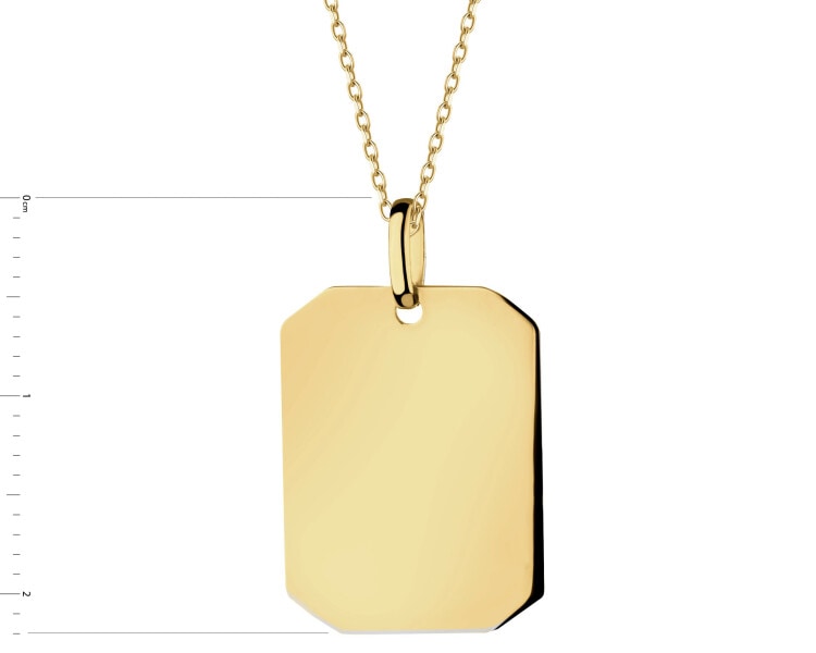 Złota zawieszka - nieśmiertelnik