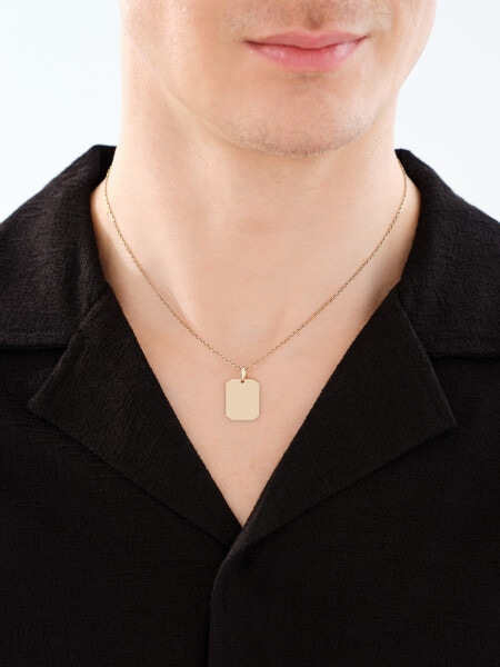 Złota zawieszka - nieśmiertelnik