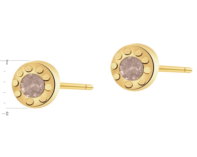 Złote kolczyki z cyrkoniami