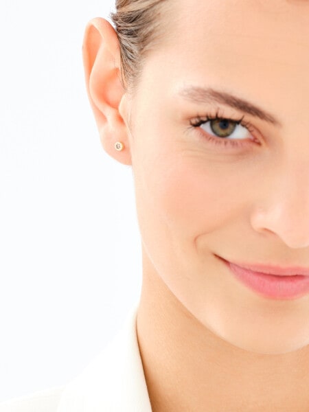 Złote kolczyki z cyrkoniami