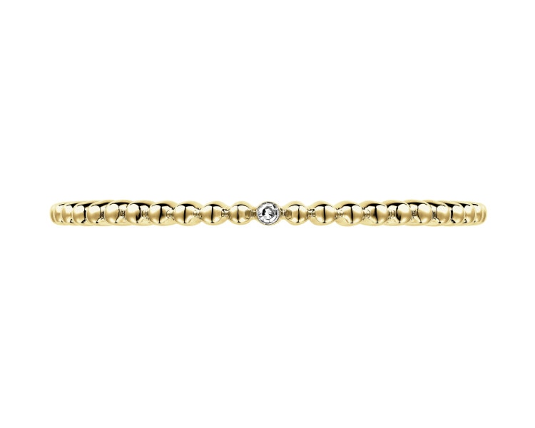 Zlatý prsten s diamantem - 0,003 ct - ryzost 585