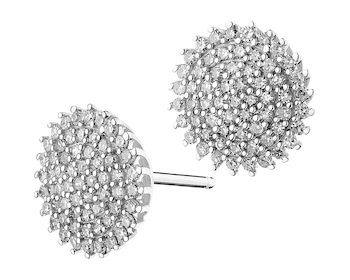 Náušnice z bílého zlata s diamanty - 0,32 ct - ryzost 585