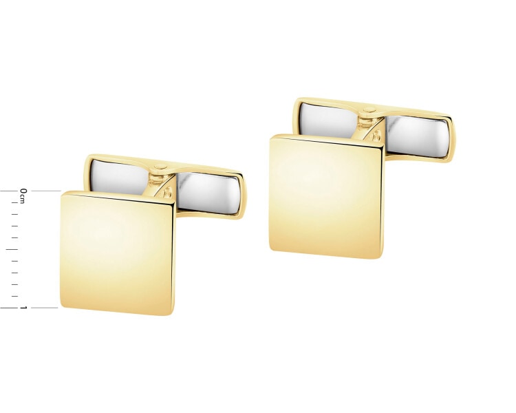 Złote spinki do mankietów