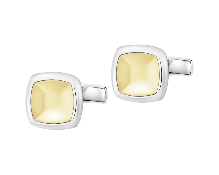 Złote spinki do mankietów