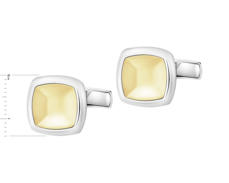 Złote spinki do mankietów