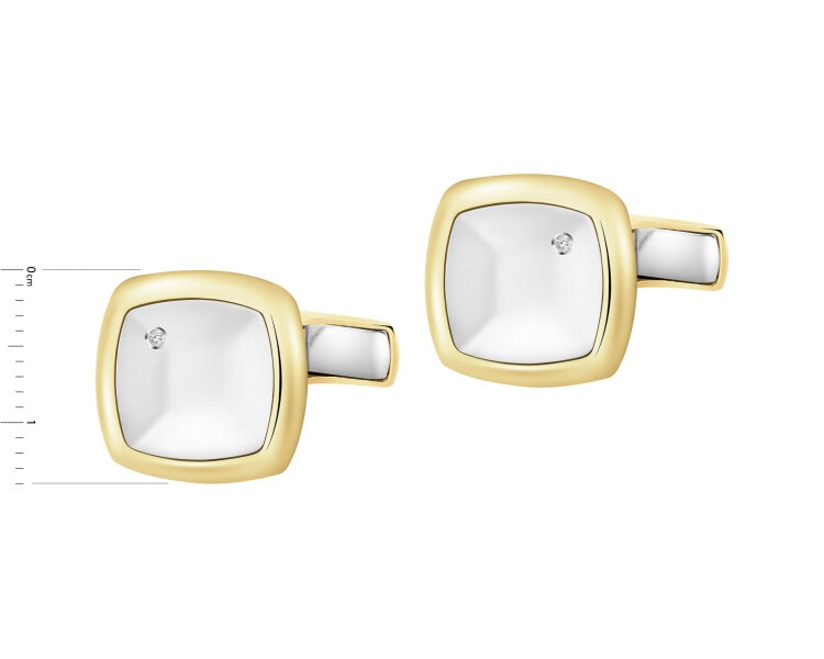 Zlaté manžetové knoflíčky se zirkony
