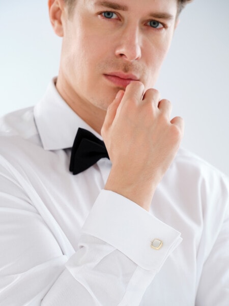 Zlaté manžetové knoflíčky se zirkony