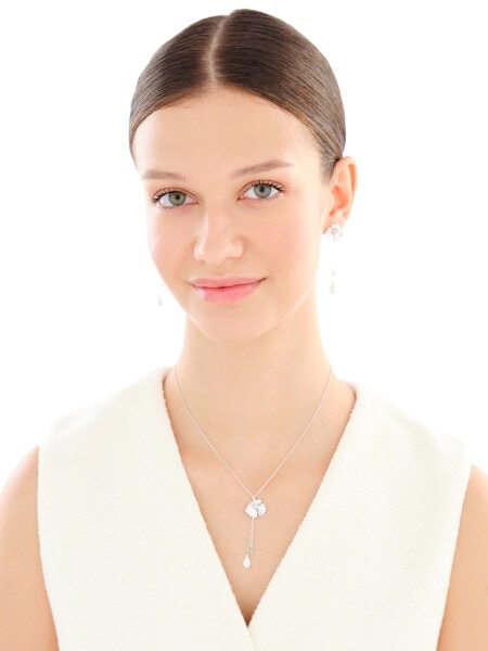 Kolczyki srebrne z cyrkoniami - kwiaty